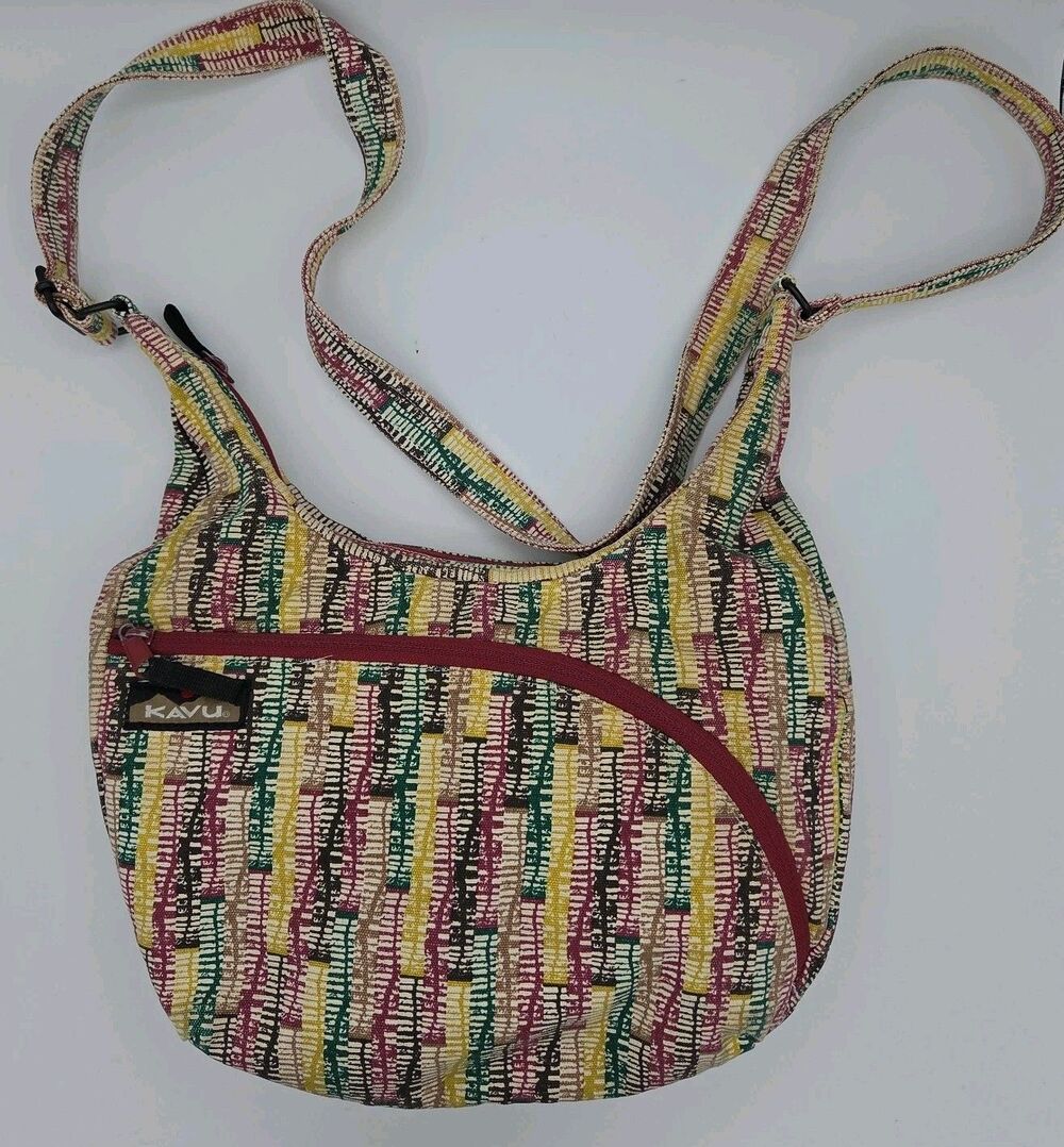 Kavu Crossbody Purse/Bag Multicolor Rasta Unique Medium Size